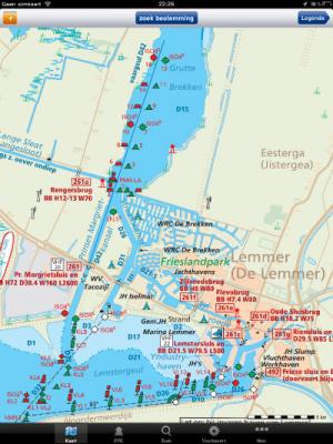 ANWB Waterkaarten in app view